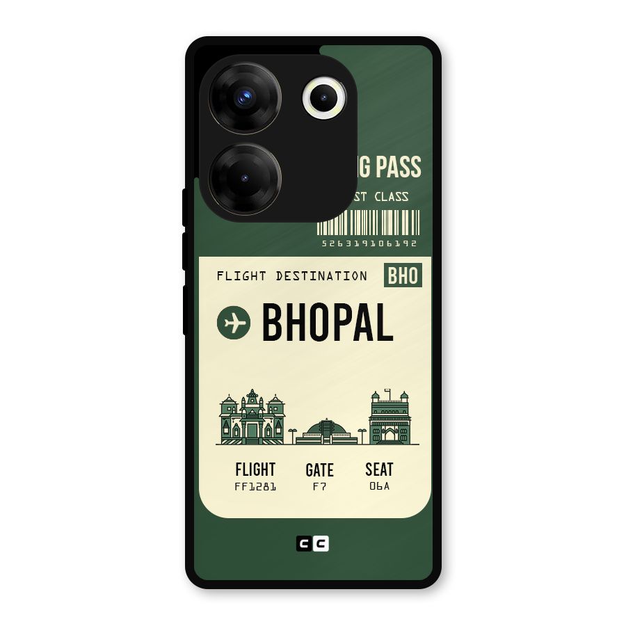 Bhopal Boarding Pass Metal Back Case for Tecno Camon 20