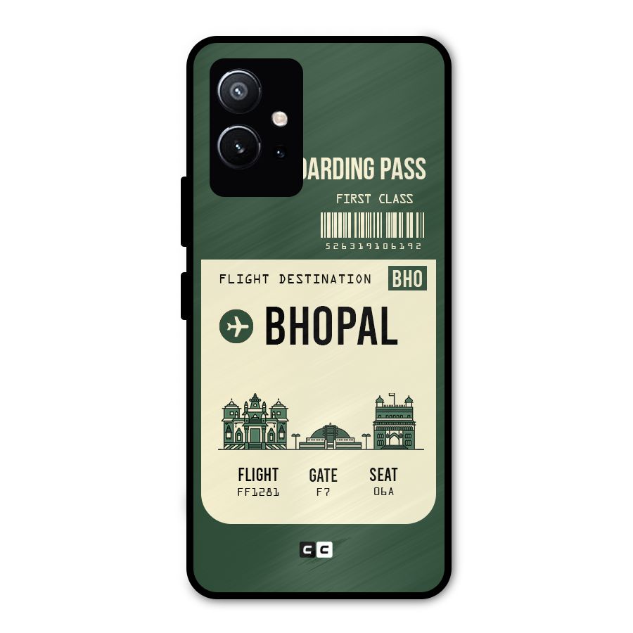 Bhopal Boarding Pass Metal Back Case for Vivo T1 5G