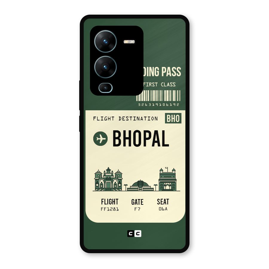 Bhopal Boarding Pass Metal Back Case for Vivo V25 Pro