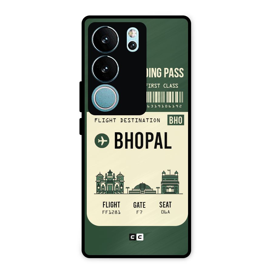 Bhopal Boarding Pass Metal Back Case for Vivo V29 Pro