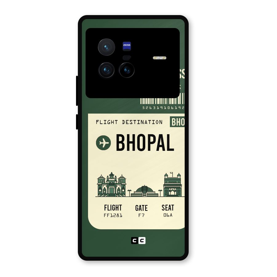 Bhopal Boarding Pass Metal Back Case for Vivo X80