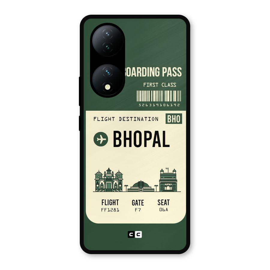 Bhopal Boarding Pass Metal Back Case for Vivo Y100a