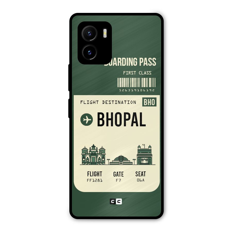 Bhopal Boarding Pass Metal Back Case for Vivo Y15s