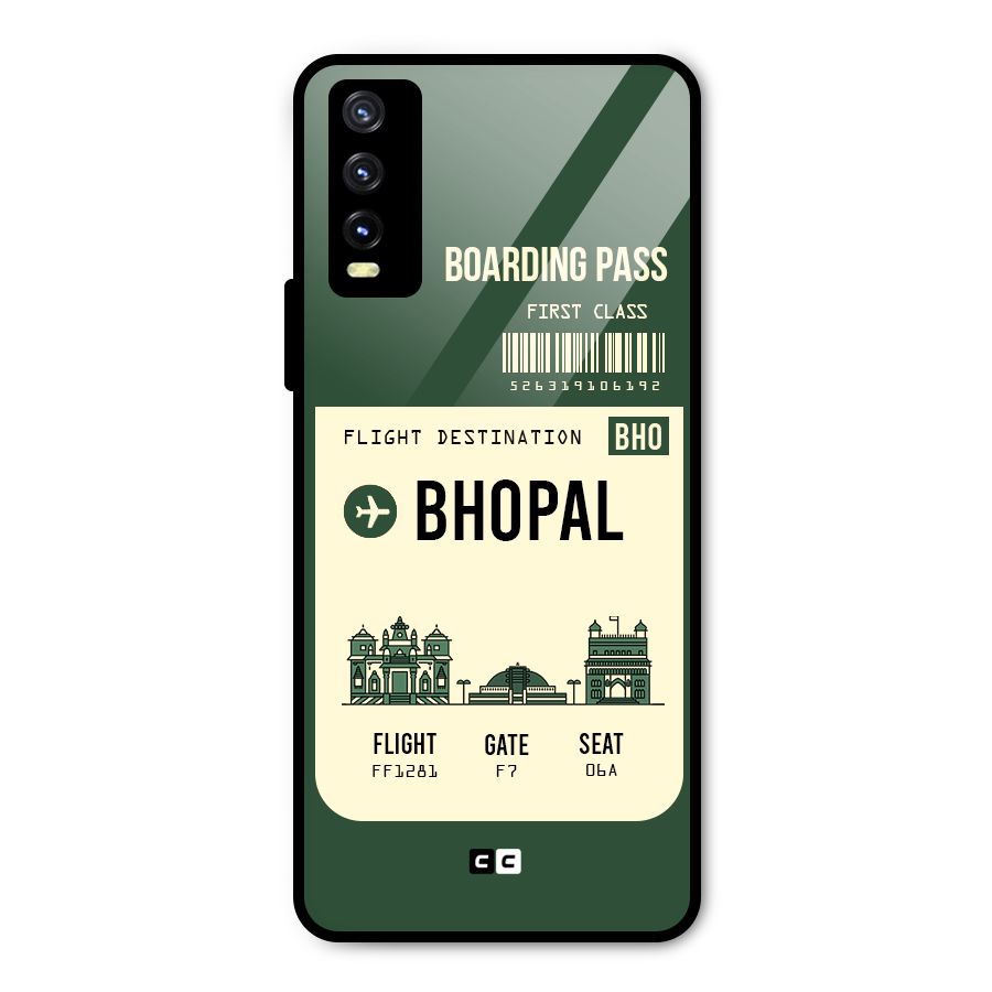 Bhopal Boarding Pass Metal Back Case for Vivo Y20g