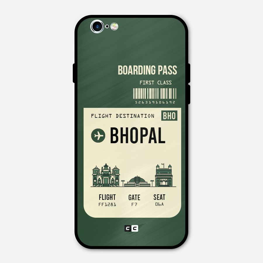 Bhopal Boarding Pass Metal Back Case for iPhone 6 6s