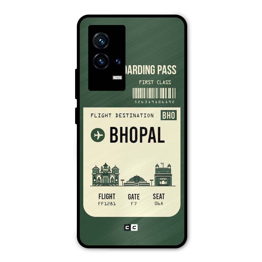 Bhopal Boarding Pass Metal Back Case for iQOO 9 5G