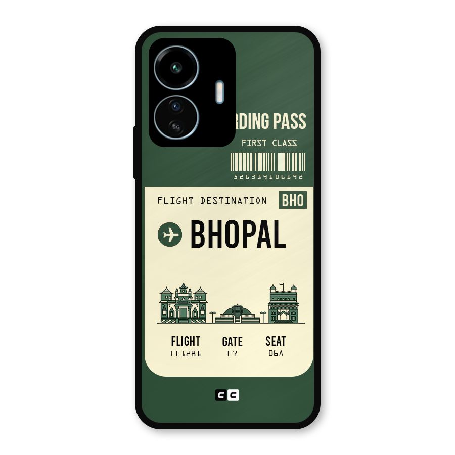 Bhopal Boarding Pass Metal Back Case for vivo iQOO Z6 Lite 5G