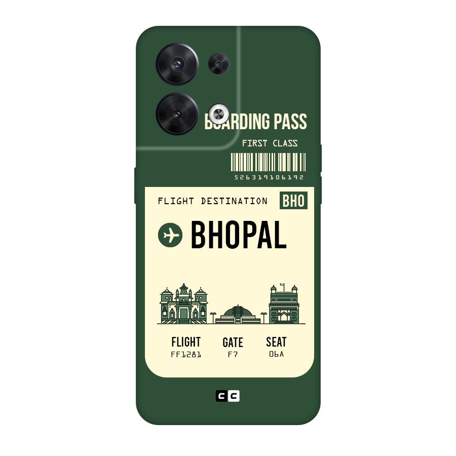 Bhopal Boarding Pass Original Polycarbonate Back Case for Oppo Reno8 5G