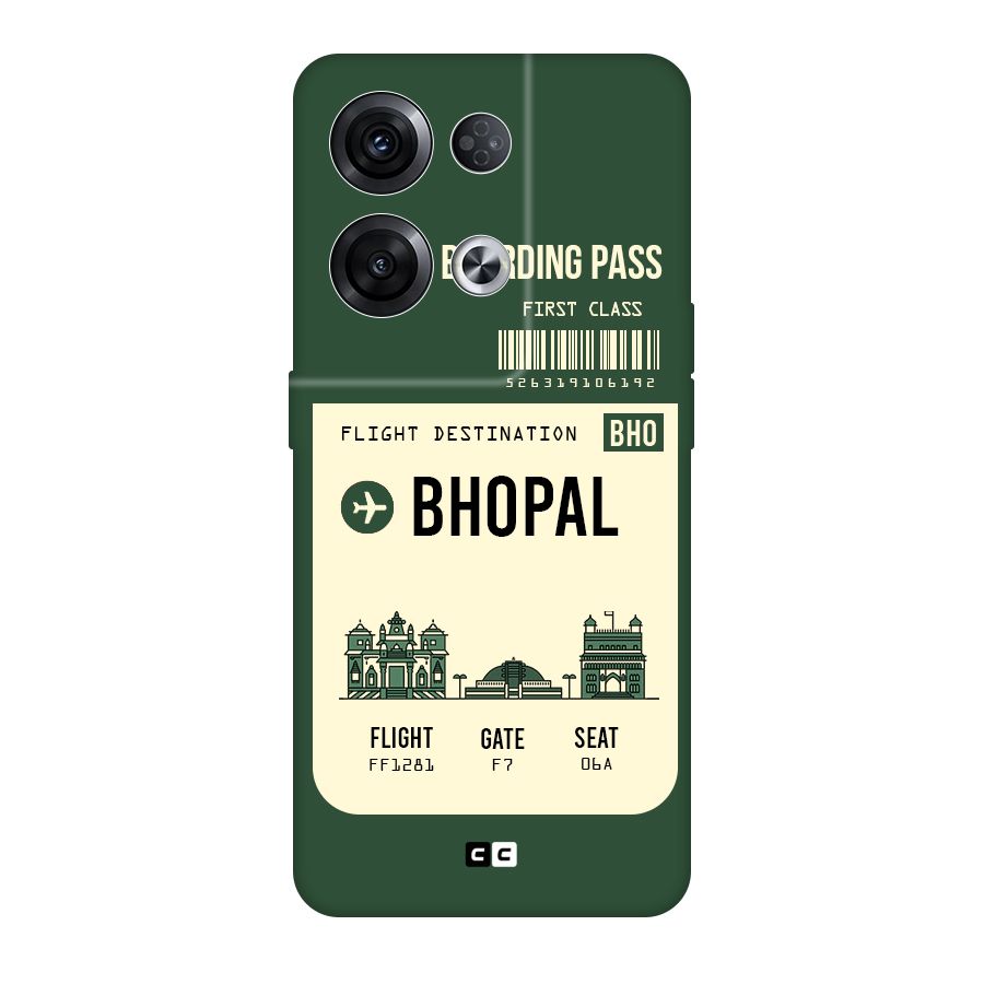 Bhopal Boarding Pass Original Polycarbonate Back Case for Oppo Reno8 Pro 5G