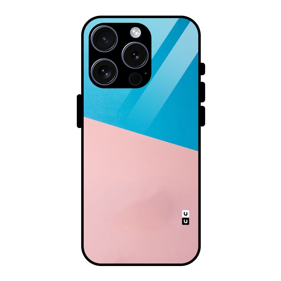Bicolor Design Glass Back Case for iPhone 15 Pro