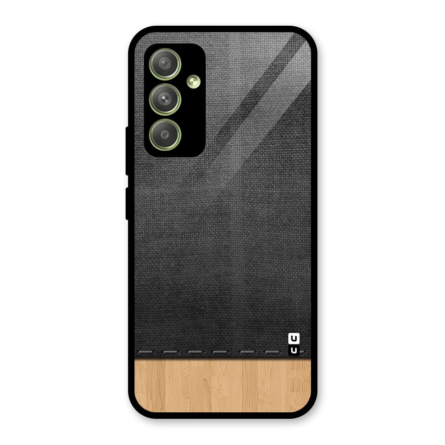 Bicolor Wood Texture Glass Back Case for Galaxy A54