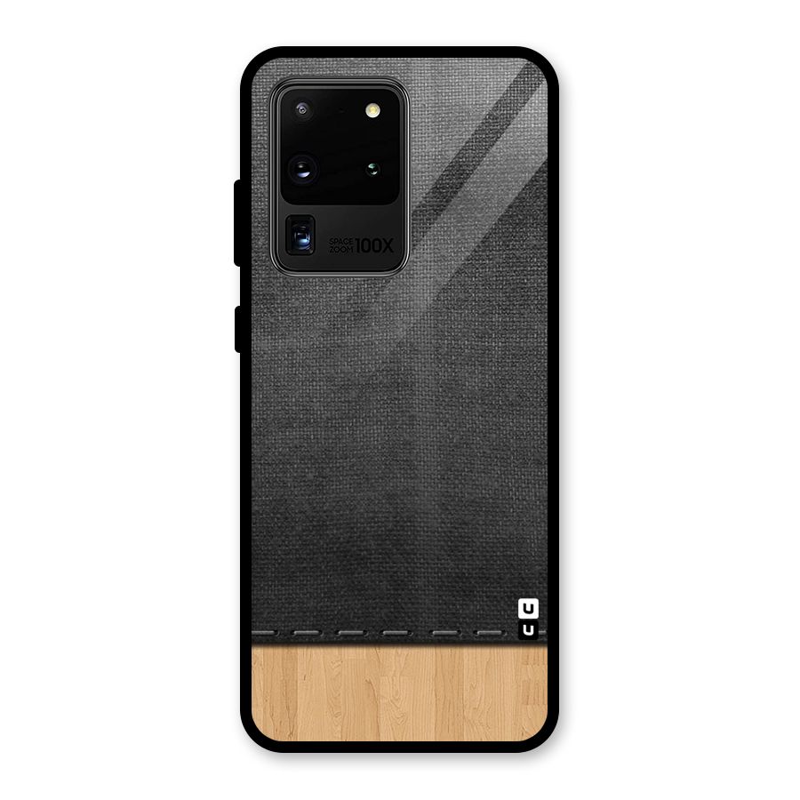 Bicolor Wood Texture Glass Back Case for Galaxy S20 Ultra