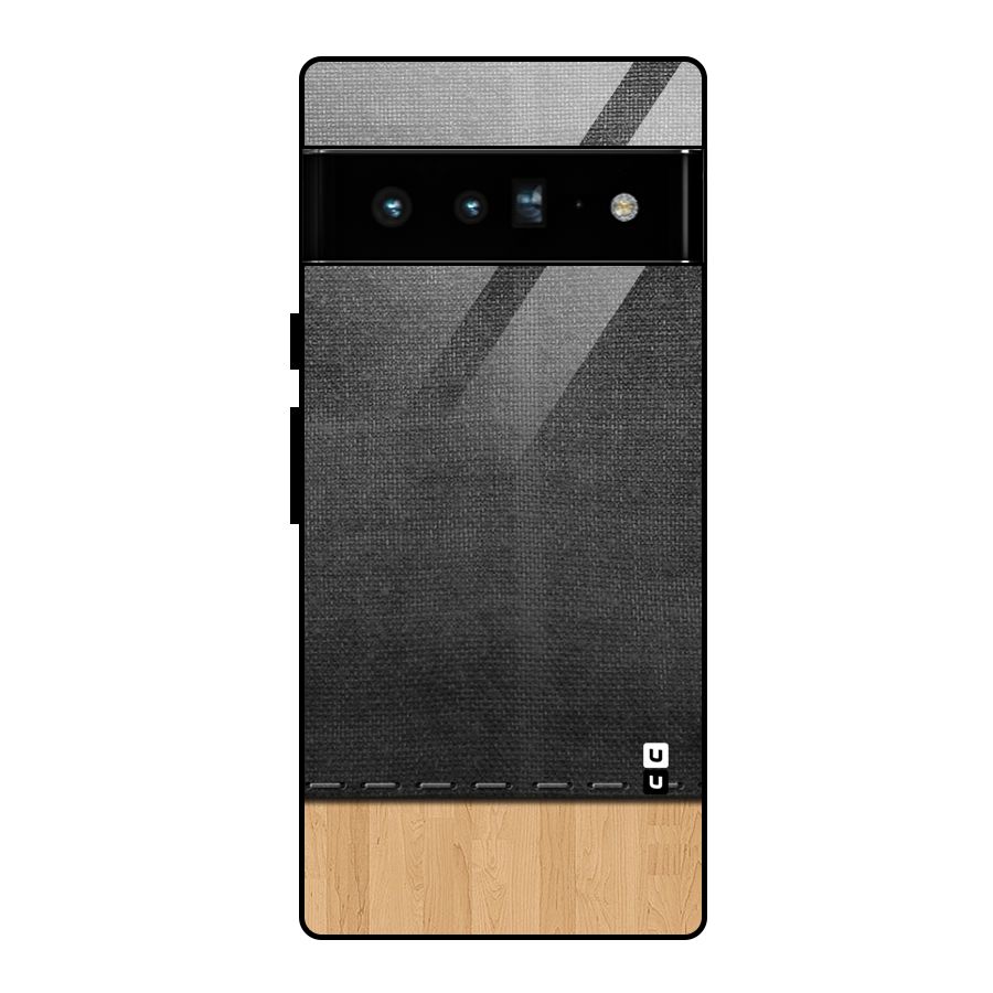 Bicolor Wood Texture Glass Back Case for Google Pixel 6 Pro