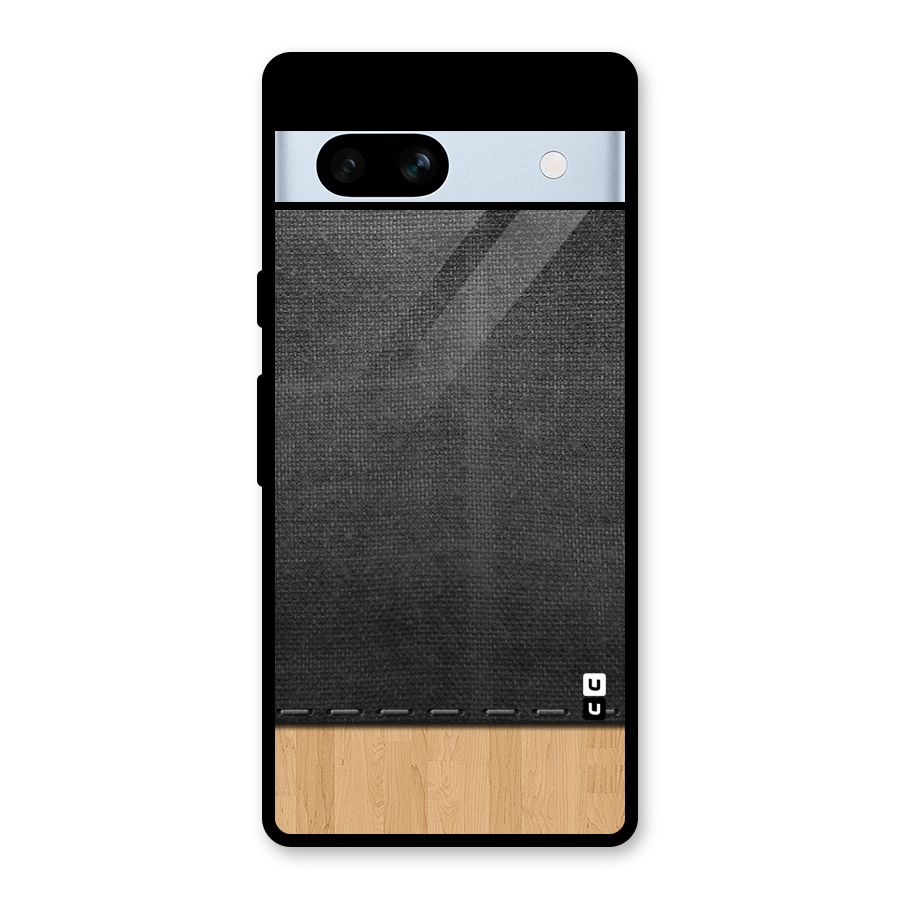 Bicolor Wood Texture Glass Back Case for Google Pixel 7a