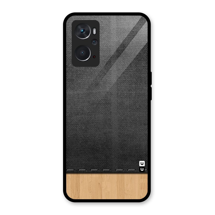 Bicolor Wood Texture Glass Back Case for Oppo K10 4G