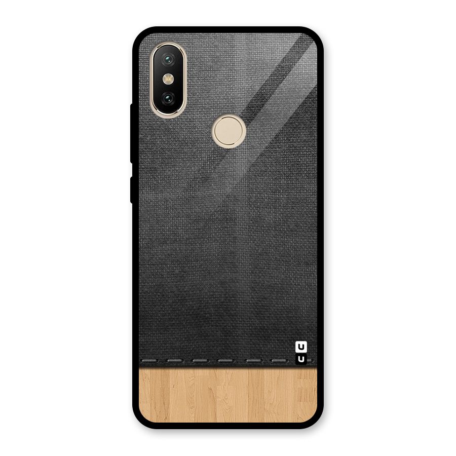 Bicolor Wood Texture Glass Back Case for Redmi A2