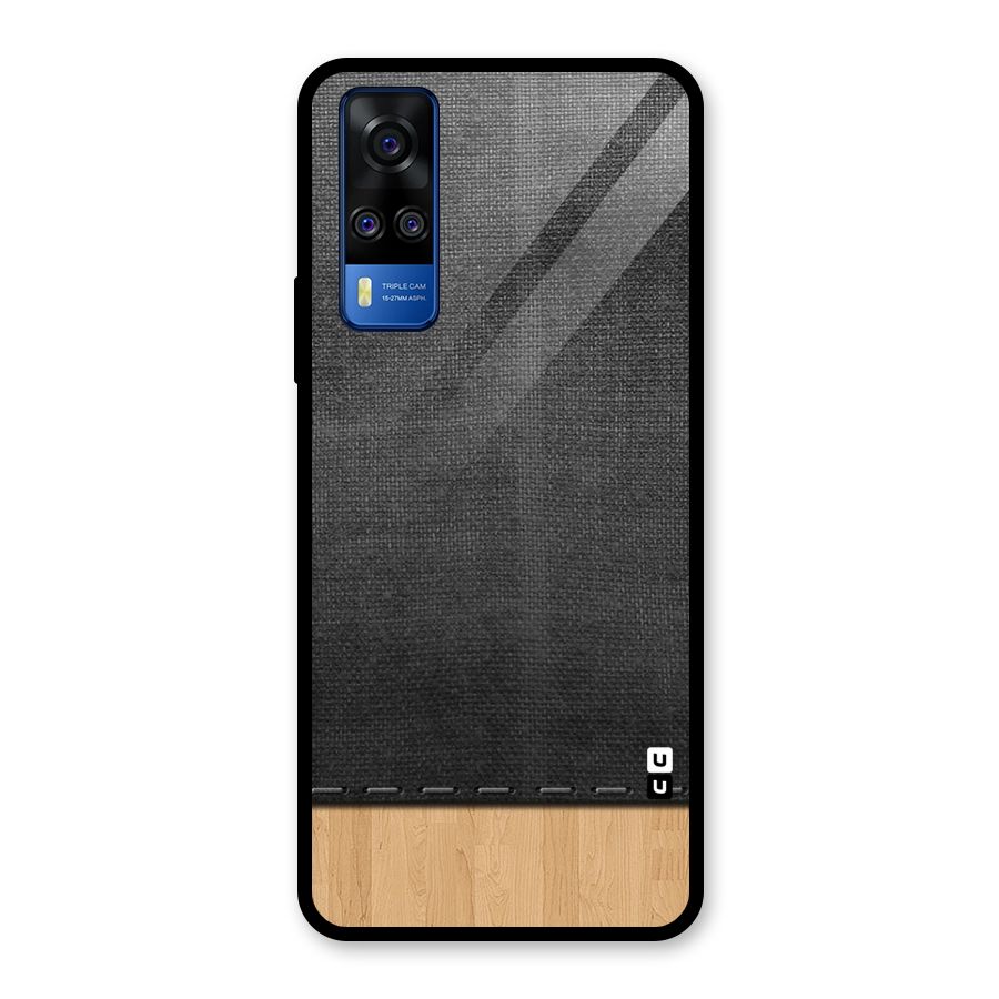 Bicolor Wood Texture Glass Back Case for Vivo Y31