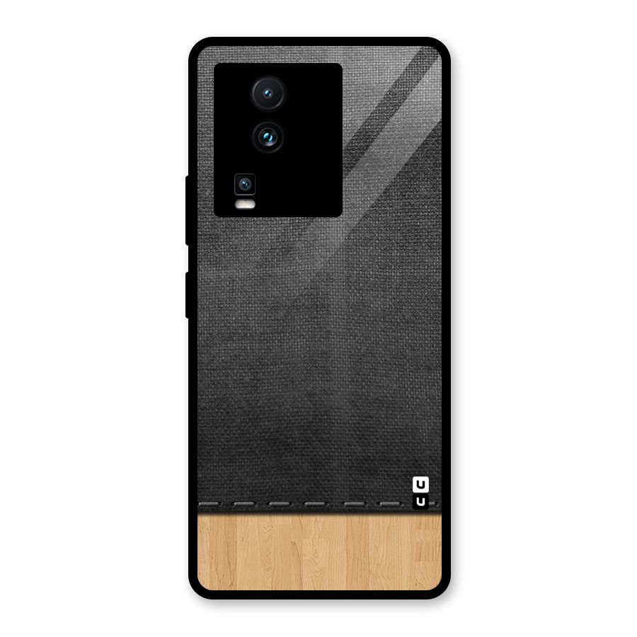Bicolor Wood Texture Glass Back Case for Vivo iQOO Neo 7