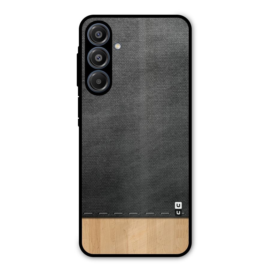 Bicolor Wood Texture Metal Back Case for Galaxy A16 5G