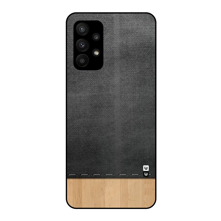Bicolor Wood Texture Metal Back Case for Galaxy A23