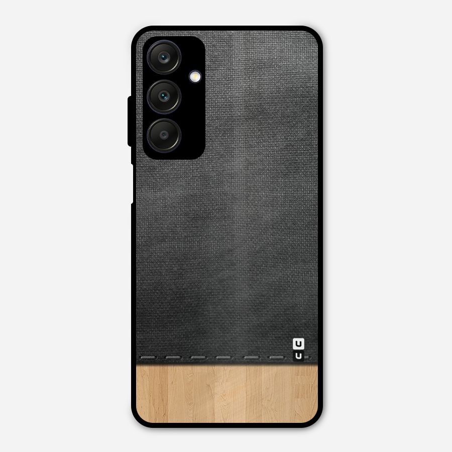 Bicolor Wood Texture Metal Back Case for Galaxy A25 5G