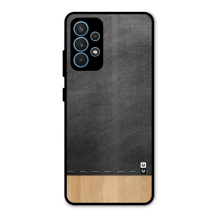 Bicolor Wood Texture Metal Back Case for Galaxy A32