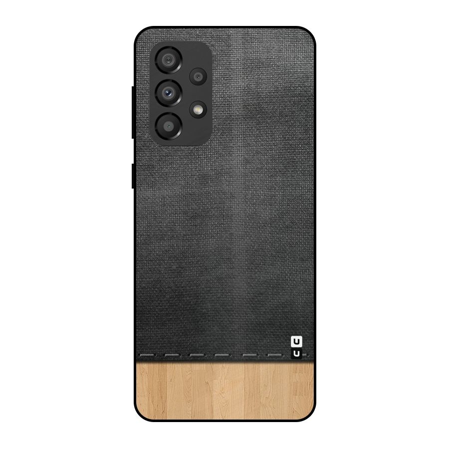 Bicolor Wood Texture Metal Back Case for Galaxy A33 5G