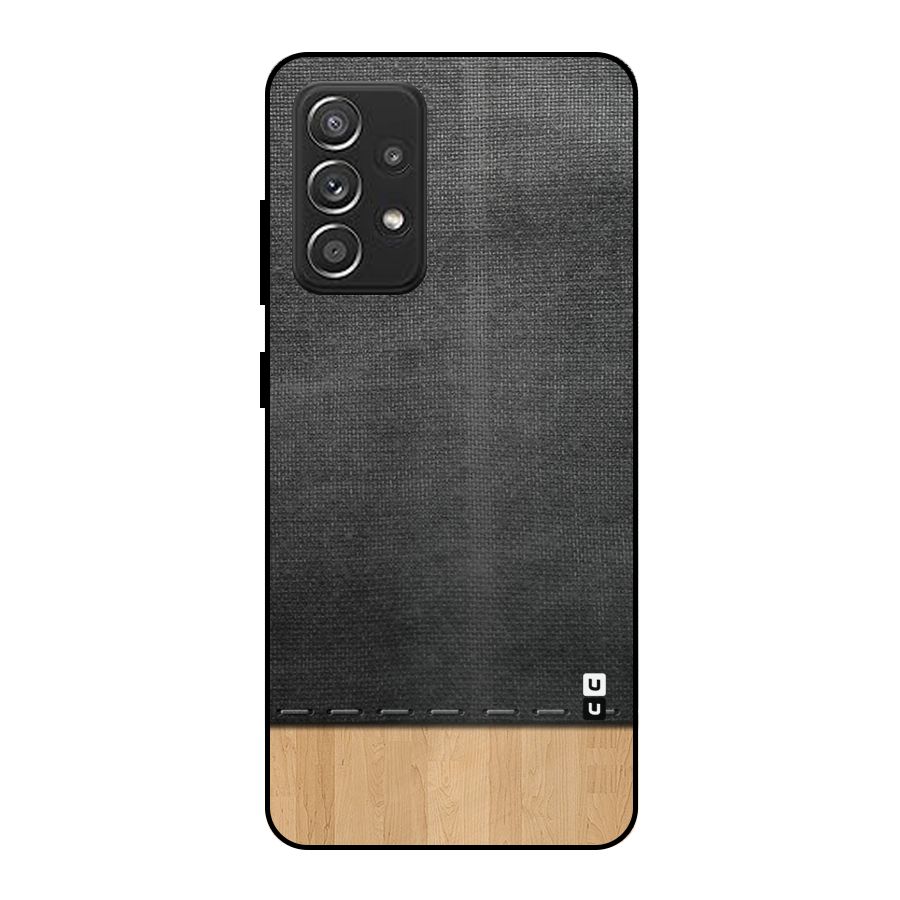 Bicolor Wood Texture Metal Back Case for Galaxy A52