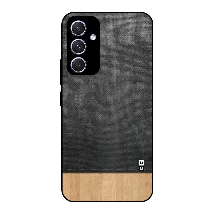Bicolor Wood Texture Metal Back Case for Galaxy A54