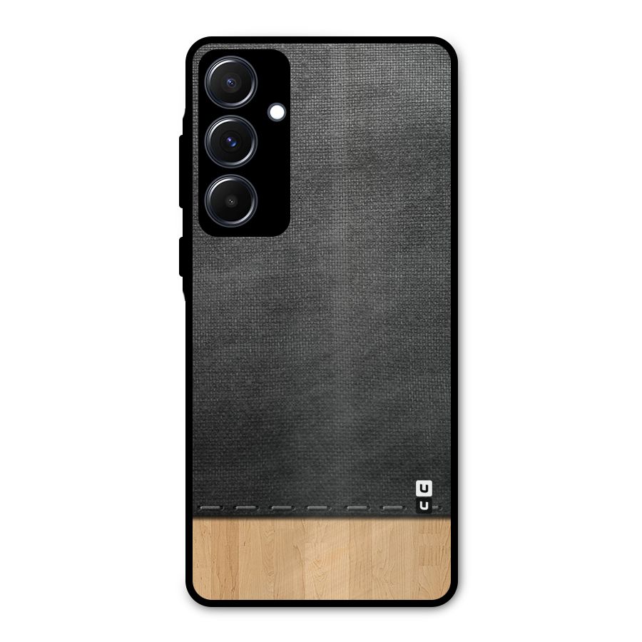 Bicolor Wood Texture Metal Back Case for Galaxy A55
