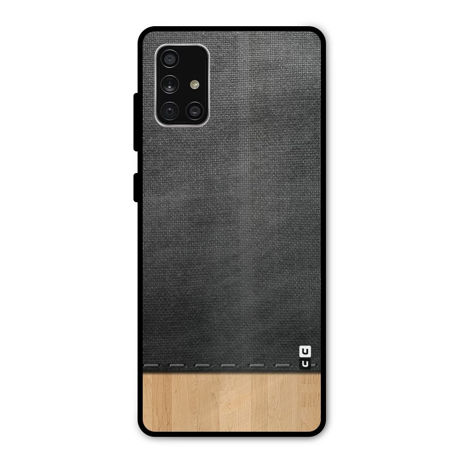 Bicolor Wood Texture Metal Back Case for Galaxy A71
