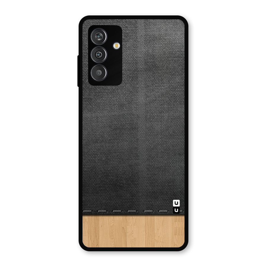 Bicolor Wood Texture Metal Back Case for Galaxy M14 5G