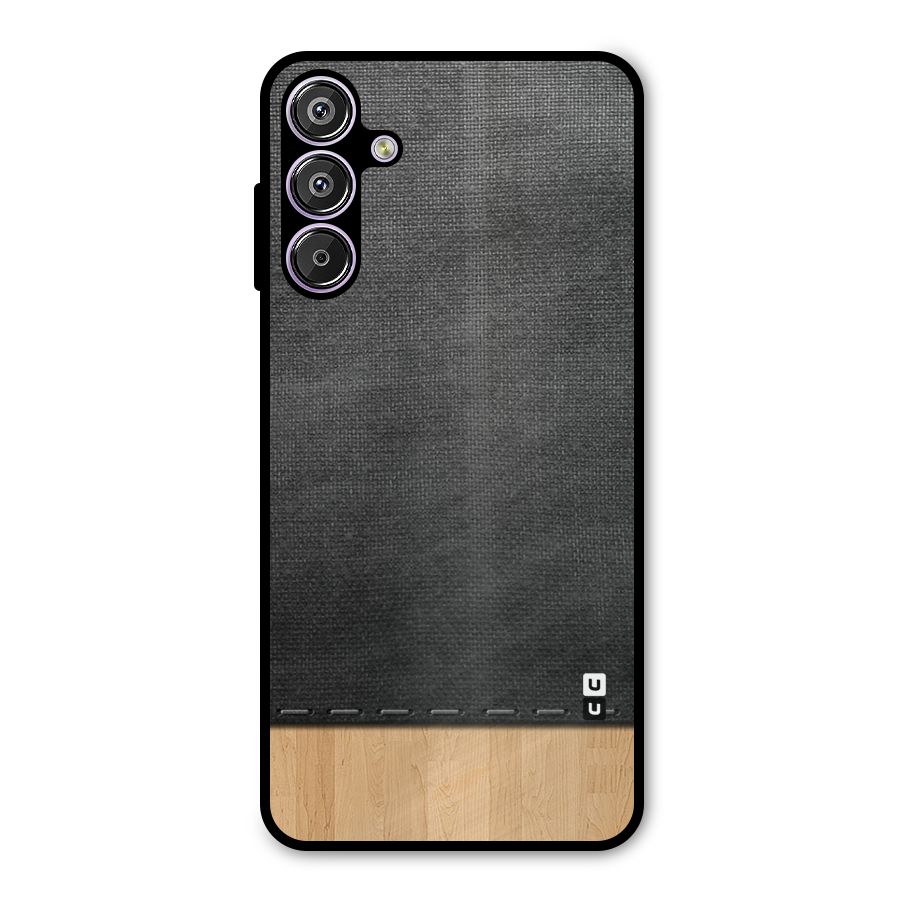 Bicolor Wood Texture Metal Back Case for Galaxy M15