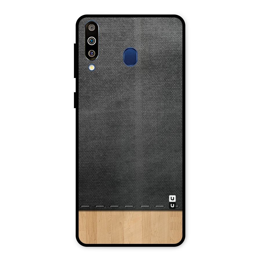 Bicolor Wood Texture Metal Back Case for Galaxy M30