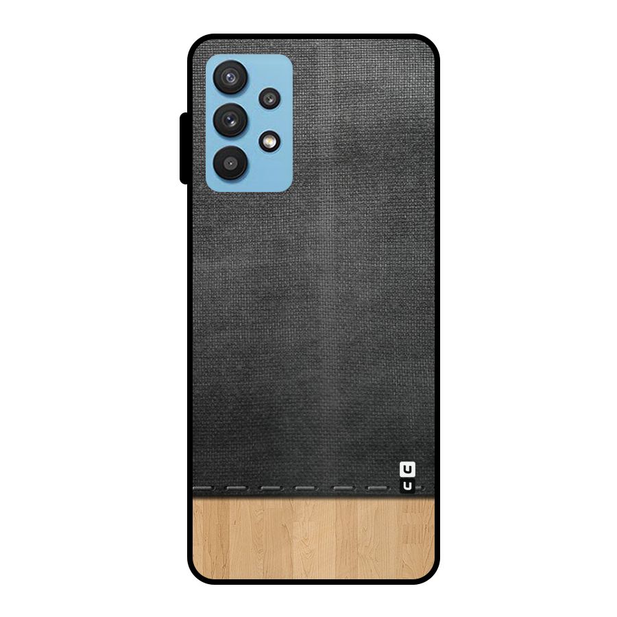 Bicolor Wood Texture Metal Back Case for Galaxy M32 5G