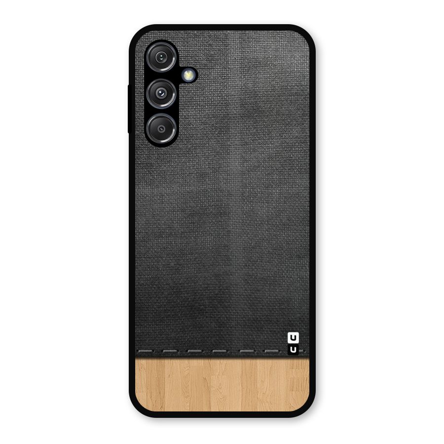 Bicolor Wood Texture Metal Back Case for Galaxy M34 5G
