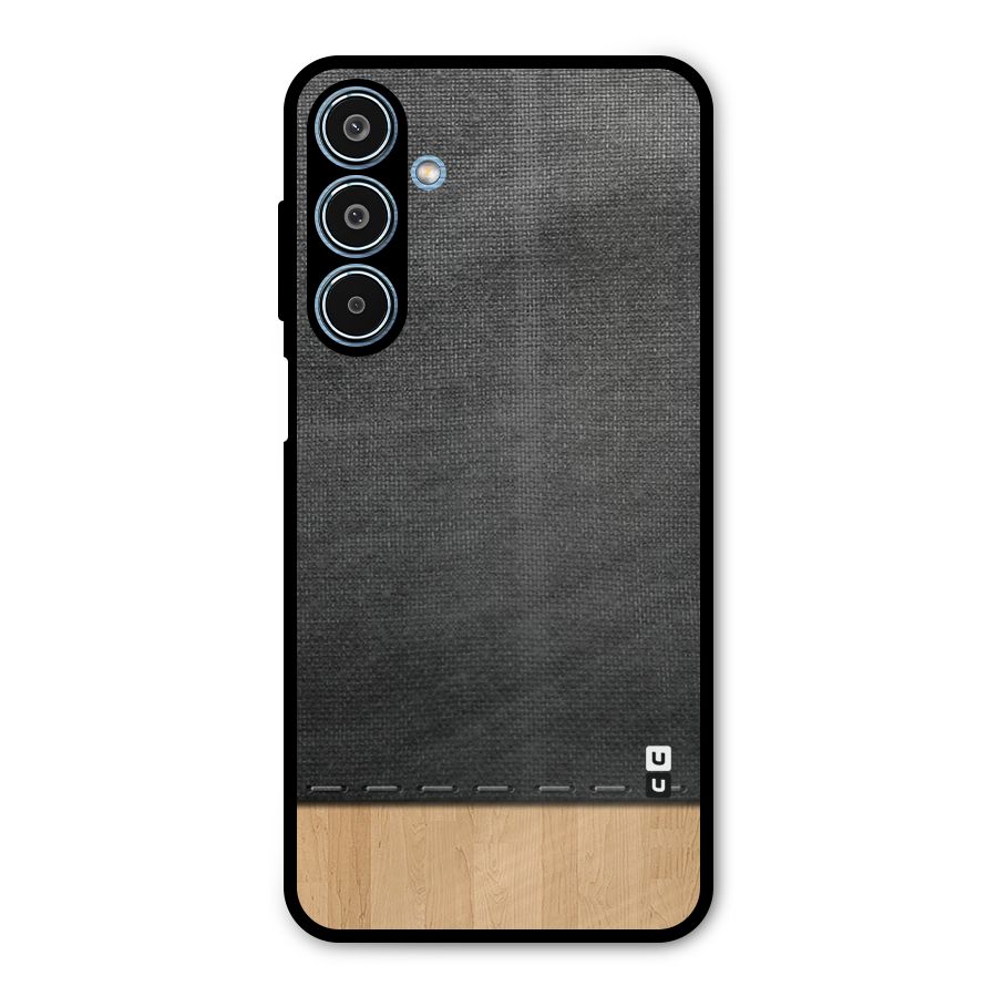 Bicolor Wood Texture Metal Back Case for Galaxy M35