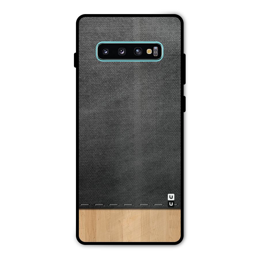 Bicolor Wood Texture Metal Back Case for Galaxy S10 Plus