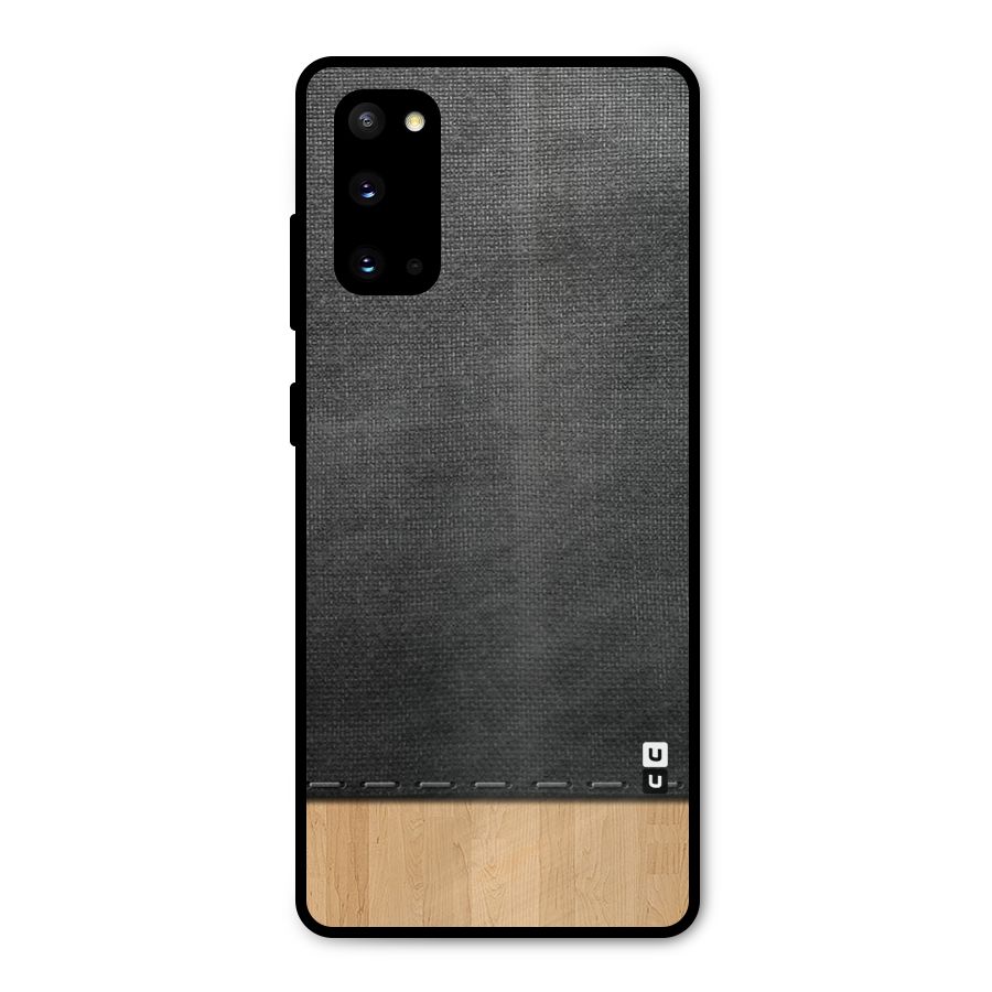 Bicolor Wood Texture Metal Back Case for Galaxy S20