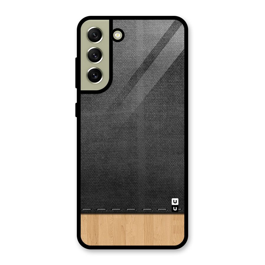 Bicolor Wood Texture Metal Back Case for Galaxy S21 FE 5G (2023)