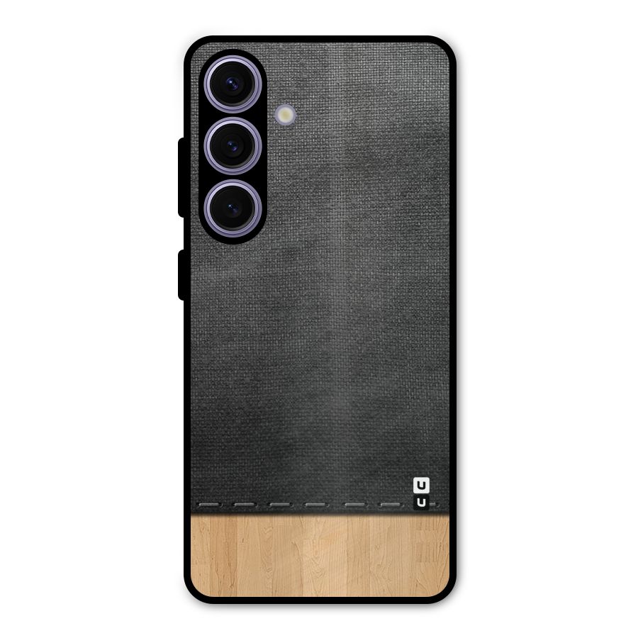 Bicolor Wood Texture Metal Back Case for Galaxy S24