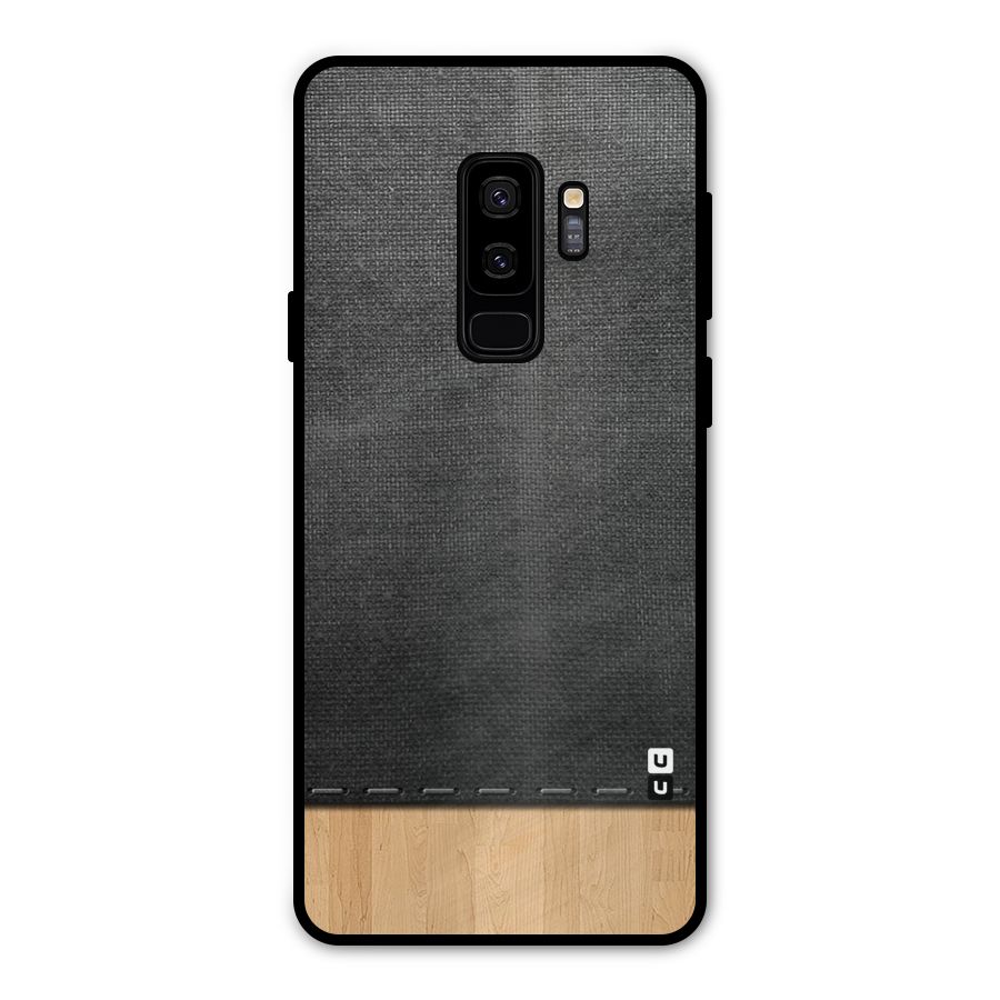 Bicolor Wood Texture Metal Back Case for Galaxy S9 Plus