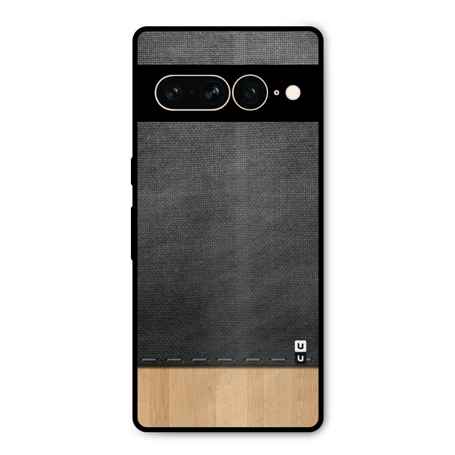 Bicolor Wood Texture Metal Back Case for Google Pixel 7 Pro