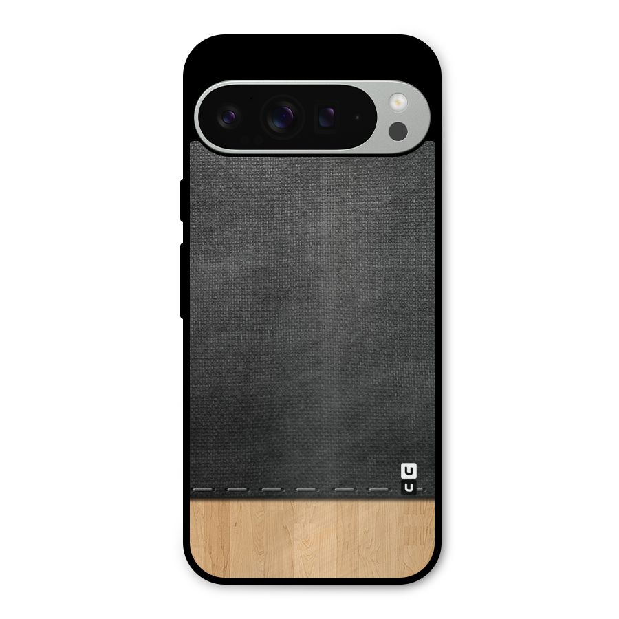 Bicolor Wood Texture Metal Back Case for Google Pixel 9 Pro XL