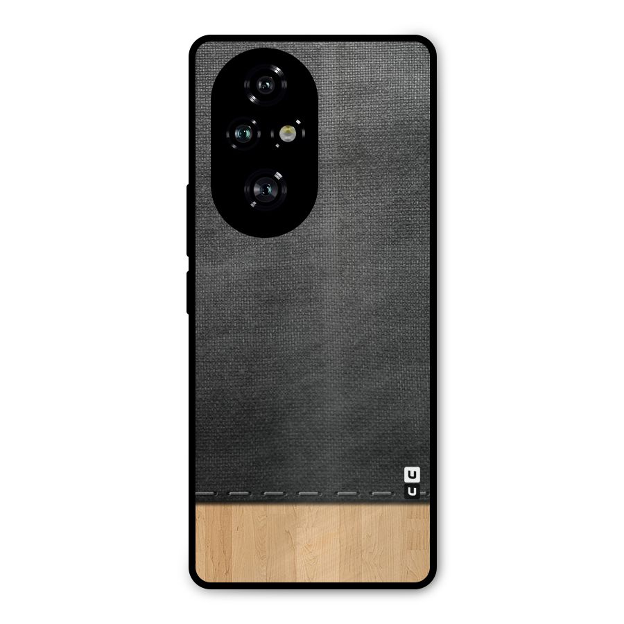 Bicolor Wood Texture Metal Back Case for Honor 200 Pro
