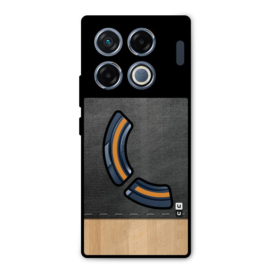 Bicolor Wood Texture Metal Back Case for Infinix GT 20 Pro
