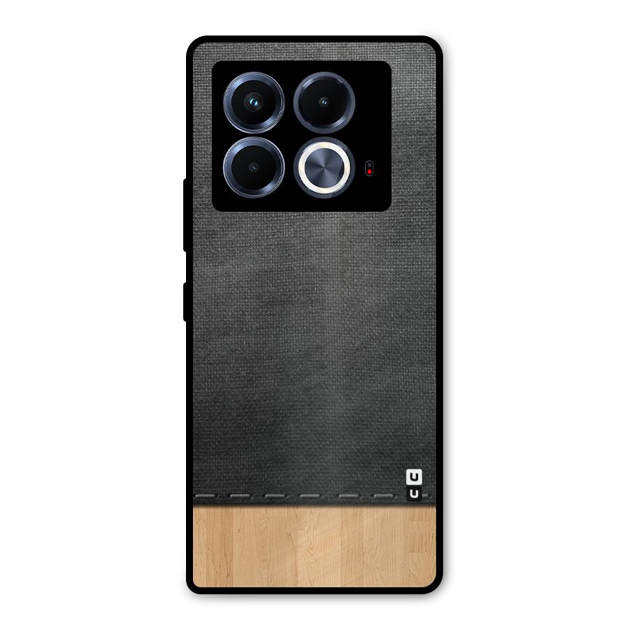 Bicolor Wood Texture Metal Back Case for Infinix Note 40 5G