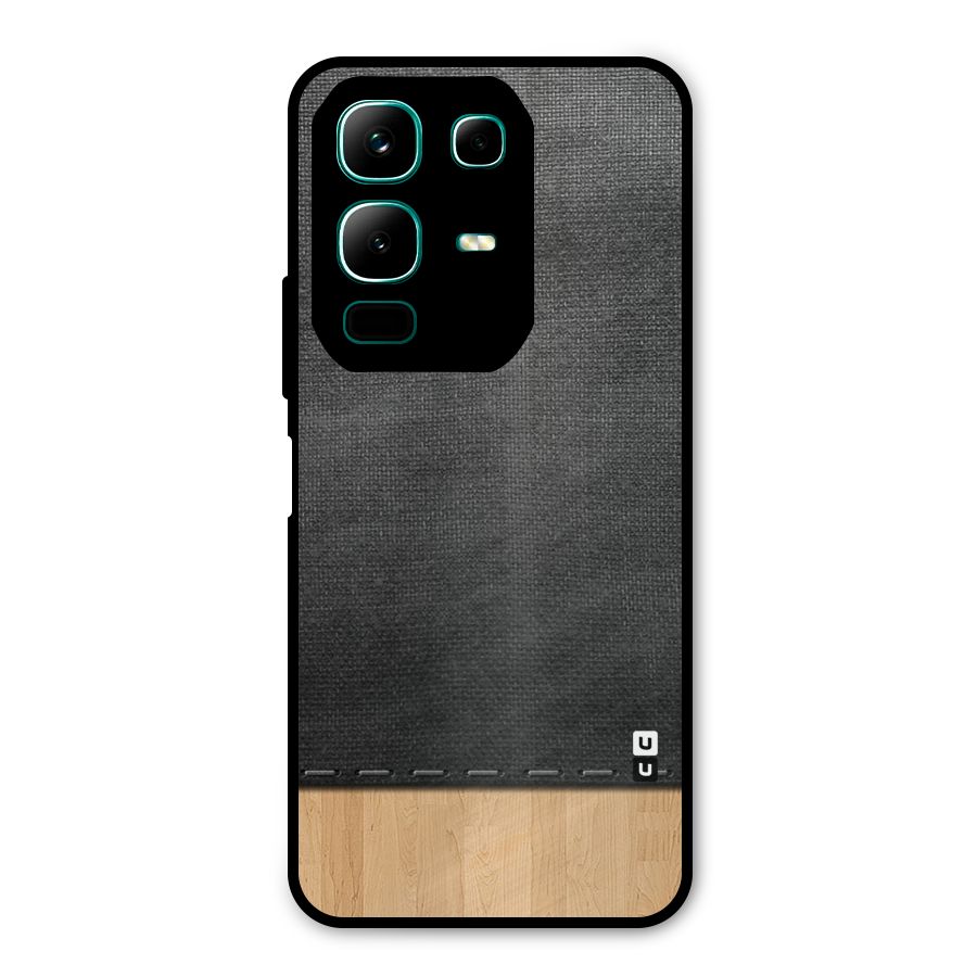 Bicolor Wood Texture Metal Back Case for Infinix Note 50x