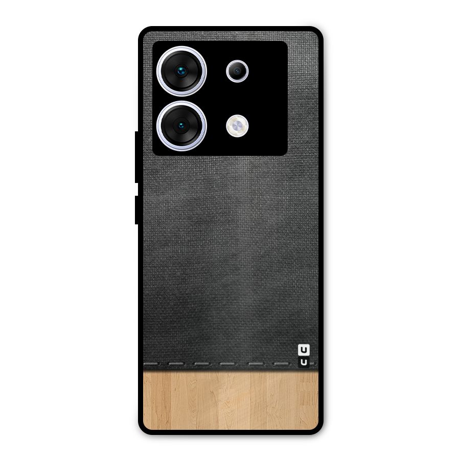 Bicolor Wood Texture Metal Back Case for Infinix Zero 30 5G