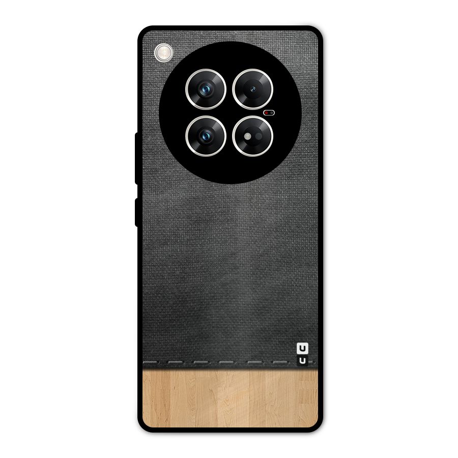 Bicolor Wood Texture Metal Back Case for Infinix Zero 40 5G